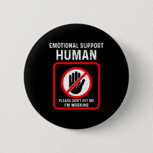 Badge Rond 5 Cm Costume d'Halloween de soutien émotionnel humain p