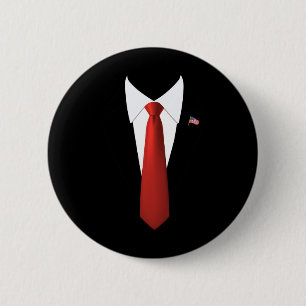 Badge Rond 5 Cm Costume d'Halloween décontracté de président Trump