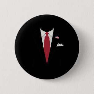 Badge Rond 5 Cm Costume d'Halloween facile de Président américain 