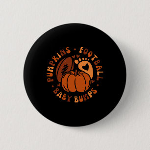 Badge Rond 5 Cm Costume d'Halloween Football Citrouille bébé Hallo