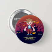 Badge Rond 5 Cm Costume d'Halloween garçon fête d'anniversaire (Devant & derrière)