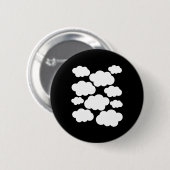 Badge Rond 5 Cm Costume d'Halloween Nuages blancs (Devant & derrière)