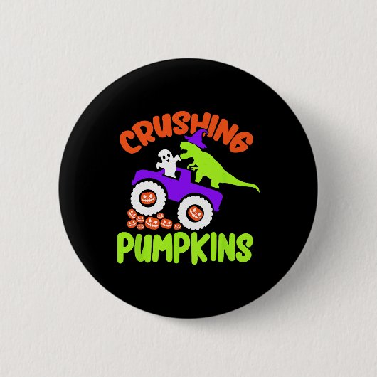 Badge Rond 5 Cm Costume d'Halloween pâle Citrouille (Devant)