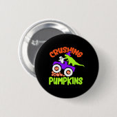 Badge Rond 5 Cm Costume d'Halloween pâle Citrouille (Devant & derrière)