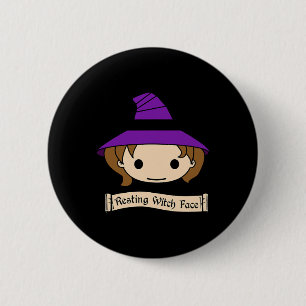 Badge Rond 5 Cm Costume d'Halloween pour la Sorcière de repos