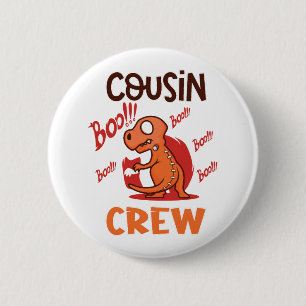 Badge Rond 5 Cm Costume Éffrayant Dinosaure Halloween à l'équipage