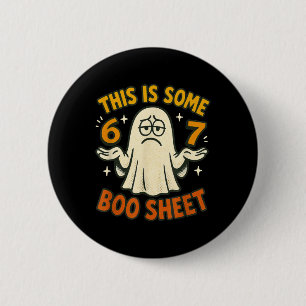 Badge Rond 5 Cm Costume Halloween 67 Meme 6 7 Drôle Feuille de Boo