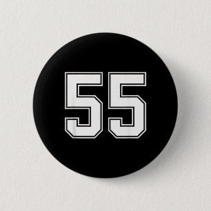 Badge Rond 5 Cm Costume Halloween de sport rétro numéro de footbal