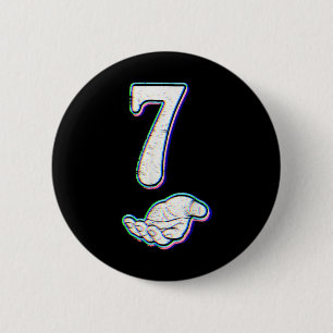 Badge Rond 5 Cm Costume Halloween Homme Femme Numéro 7 Corresponda