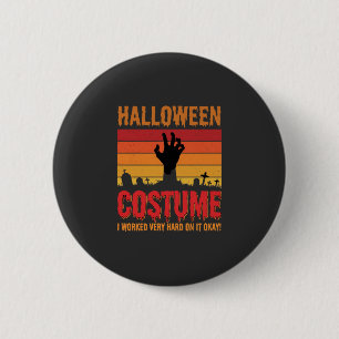Badge Rond 5 Cm Costume Halloween Zombie Cimetière Rétro Horreur D