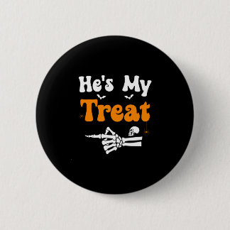 Badge Rond 5 Cm Costume homme squelette couples assortis Halloween