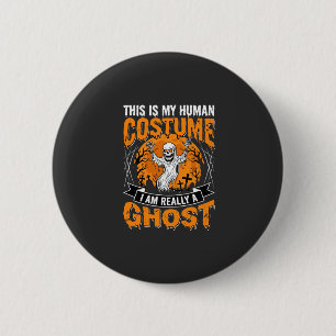 Badge Rond 5 Cm Costume Humain Halloween Graphique Fantôme Squelet