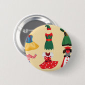 Badge Rond 5 Cm costumes d'halloween (Devant & derrière)