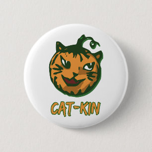 Badge Rond 5 Cm Costumes Halloween Chat Noir