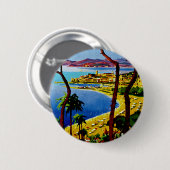 Badge Rond 5 Cm ~ Cote d'Azur de Cannes (Devant & derrière)