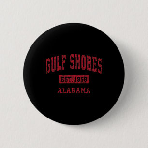 Badge Rond 5 Cm Côte du Golfe Alabyma Al Sports Vintages Design Ro
