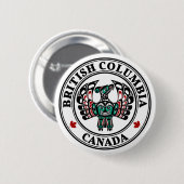 Badge Rond 5 Cm Côte du Pacifique Nord-Ouest L'art haïtien Thunder (Devant & derrière)