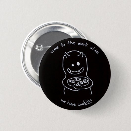 Badge Rond 5 Cm côté en noir (Devant & derrière)