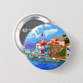 Badge Rond 5 Cm Côte grecque (Devant & derrière)
