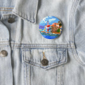 Badge Rond 5 Cm Côte grecque (En situation)