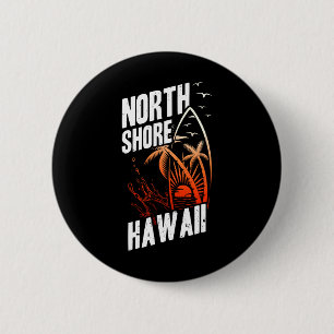 Badge Rond 5 Cm Côte Nord d'Hawaï Surf