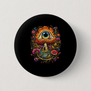 Badge Rond 5 Cm Cottagecore Esthétique Champignon Goblincore Simpl