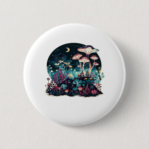Badge Rond 5 Cm Cottagecore et Salon de Champignons Goblincore Est