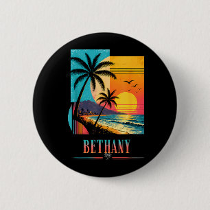 Badge Rond 5 Cm Coucher de soleil à Bethany Beach 2026 Vacances d'