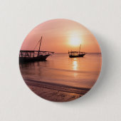 Badge Rond 5 Cm Coucher de soleil à Zanzibar (Devant)