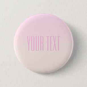 Badge Rond 5 Cm Coucher de soleil ombré rose à pêche avec texte pe