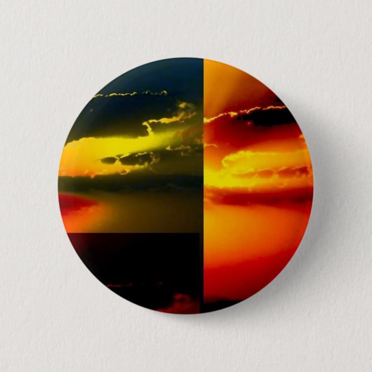Badge Rond 5 Cm Coucher de soleil Pop Art (Devant)