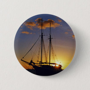 Badge Rond 5 Cm Coucher de soleil sur la Grande Barrière de Corail