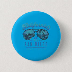 Badge Rond 5 Cm Coucher de soleil sur la plage de Sungles à San Di