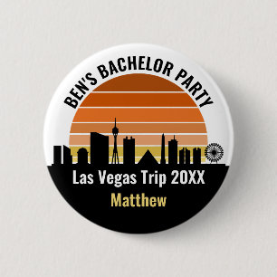 Badge Rond 5 Cm Coucher de soleil sur le Strip de Las Vegas pour d