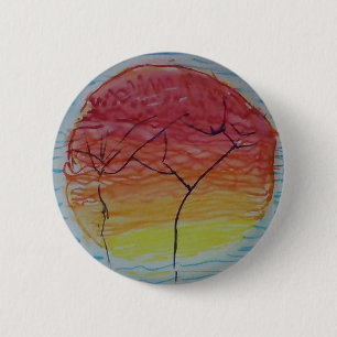 Badge Rond 5 Cm coucher de soleil sur votre chemise.