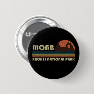 Badge Rond 5 Cm Coucher de soleil vintage Moab Utah - Parc nationa