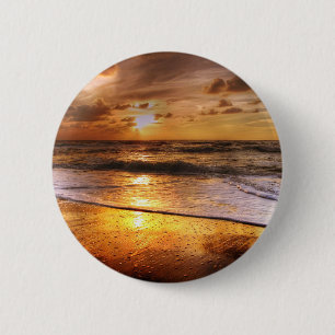 Badge Rond 5 Cm Coucher du soleil