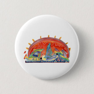 Badge Rond 5 Cm Coucher du soleil 2 sur Cannes, personnalisable
