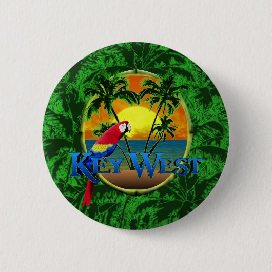 Badge Rond 5 Cm Coucher du soleil de Key West (Devant)
