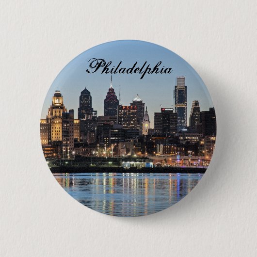 Badge Rond 5 Cm Coucher du soleil de Philly (Devant)