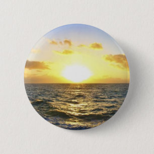 Badge Rond 5 Cm Coucher du soleil hawaïen
