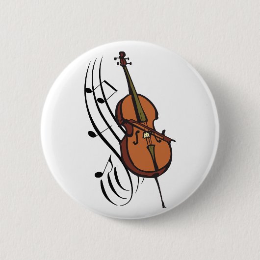 Badge Rond 5 Cm Coucou et musique (Devant)