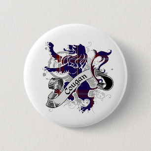 Badge Rond 5 Cm Cougan Tartan Lion 2