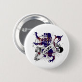 Badge Rond 5 Cm Cougan Tartan Lion 2 (Devant & derrière)