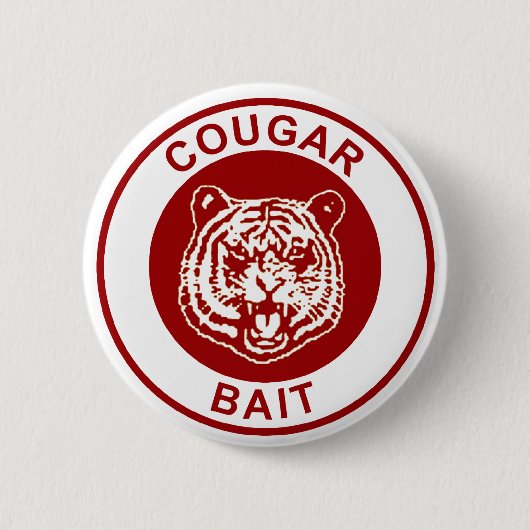 Badge Rond 5 Cm Cougar Bait (Devant)
