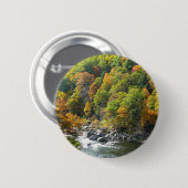 Badge Rond 5 Cm Couleur d'automne dans le parc d'état d'Ohiopyle (Devant & derrière)