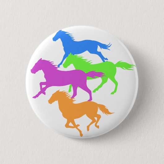Badge Rond 5 Cm Couleur de course des chevaux - Choisir la couleur (Devant)