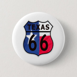 Badge Rond 5 Cm Couleur du Texas de l'itinéraire 66