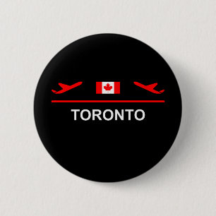 Badge Rond 5 Cm Couleur foncée de l'avion de l'aéroport de Toronto