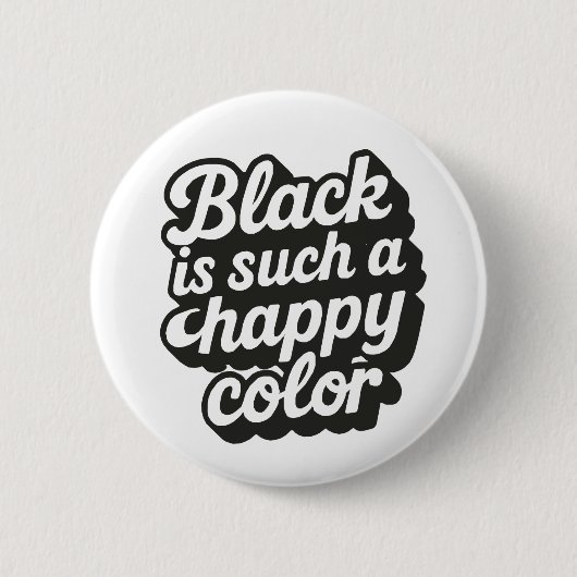 Badge Rond 5 Cm Couleur noire (Devant)
